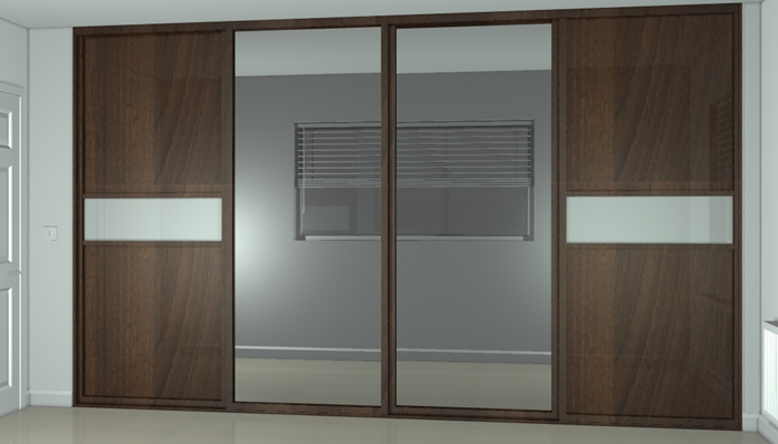 wooden and glass door office designs